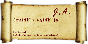 Jovián Aglája névjegykártya